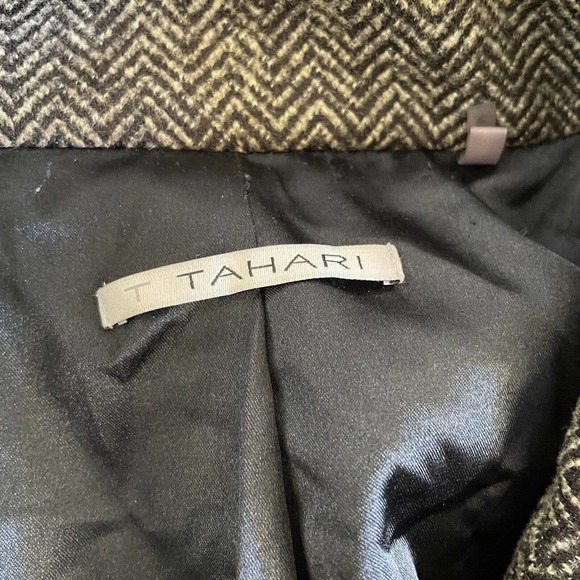 T Tahari Chevron Knit Double Button Blazer Wide Sleeve US 14 Plus Size - Picture 4 of 7